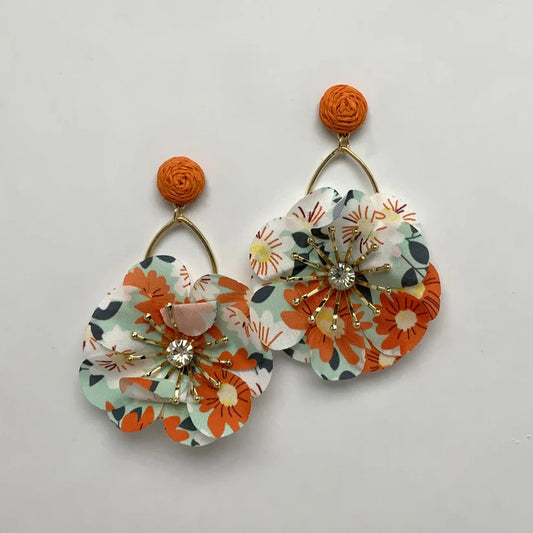 Flower Print Fabric Statement