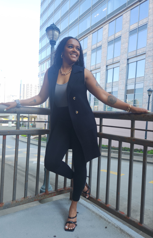 Long Winter Button Vest