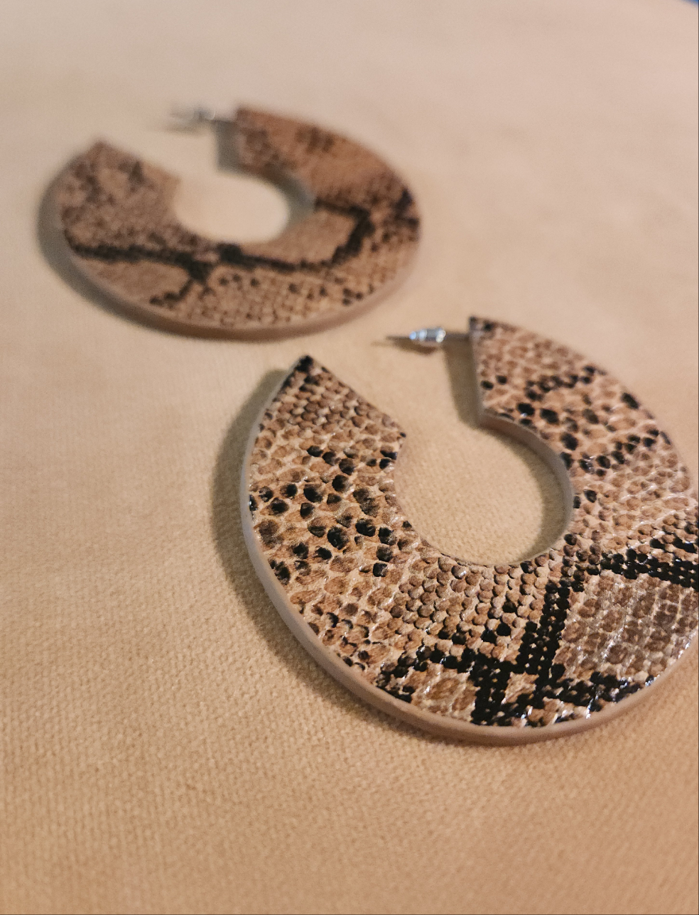 Animal Print Leather Earrings
