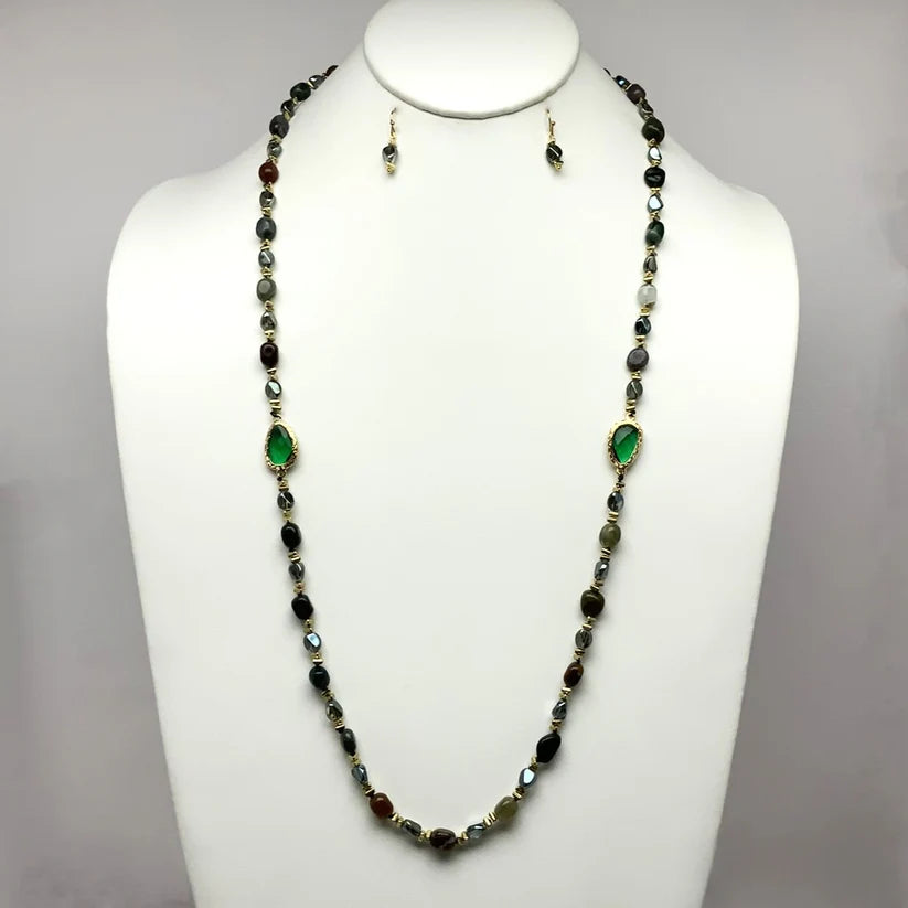 Long Stone Crystal Set