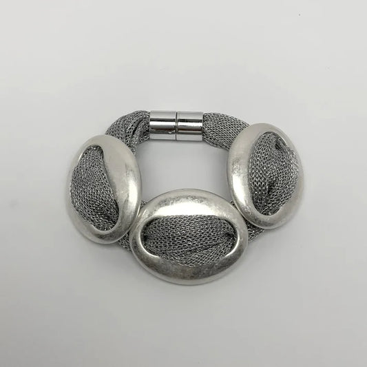 Metal oval Mesh Magnetic Bracelet