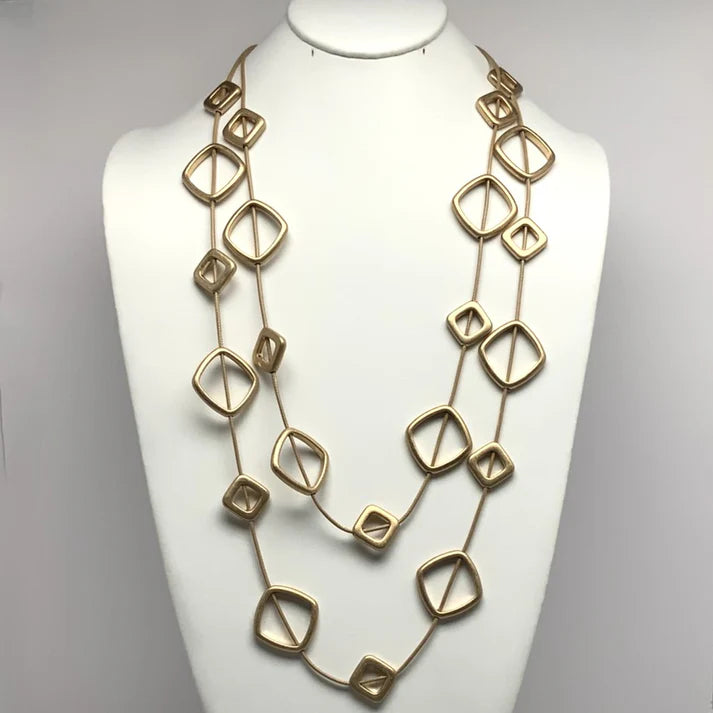 Square Double Layer Necklace