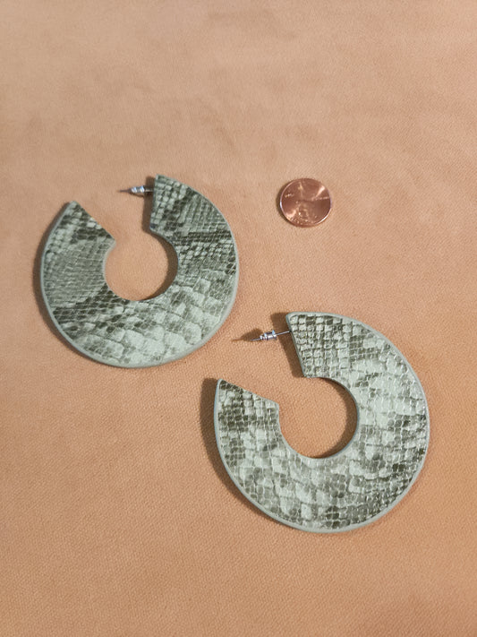 Animal Print Leather Earrings