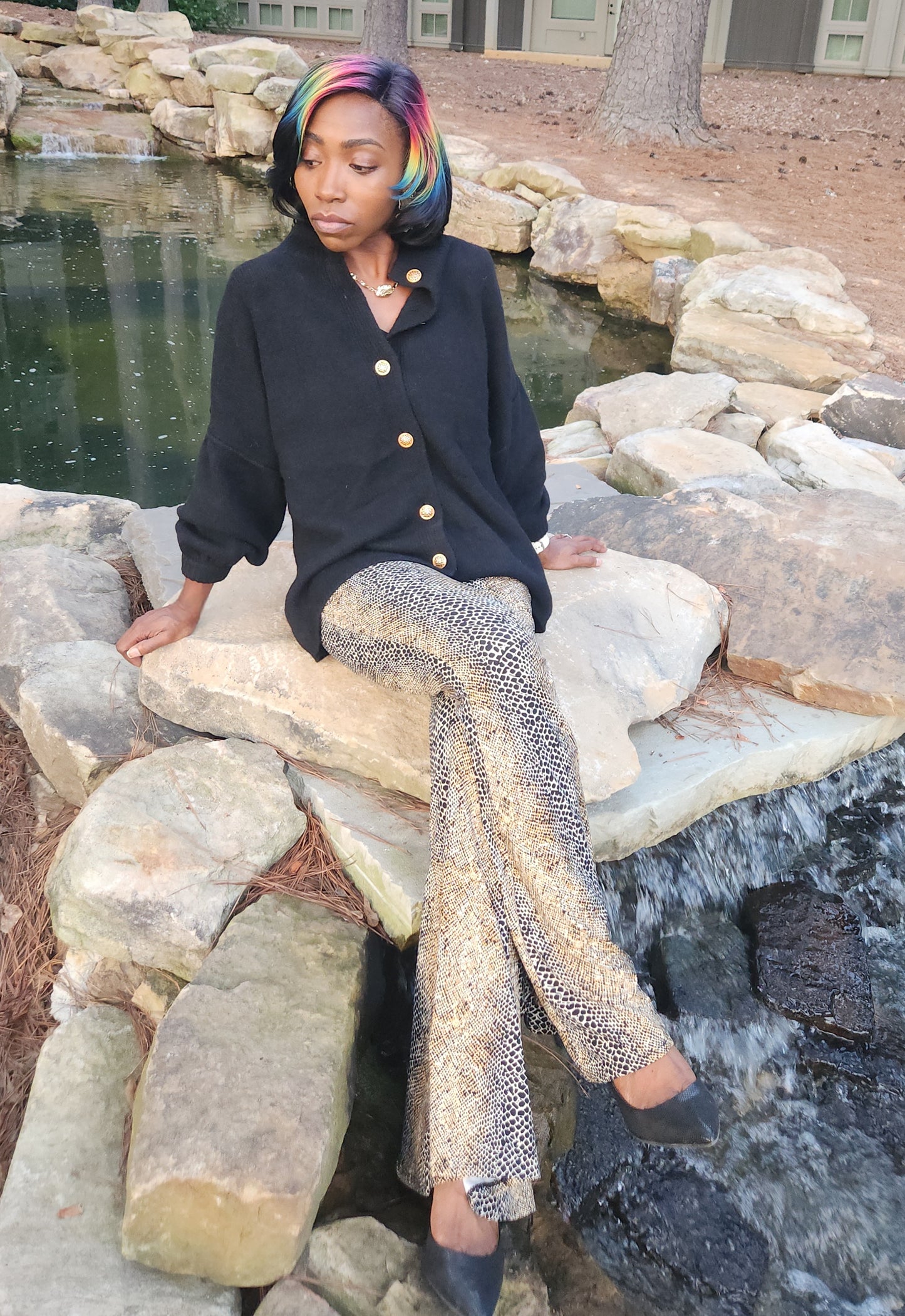 Vintage Button Oversize Sweater