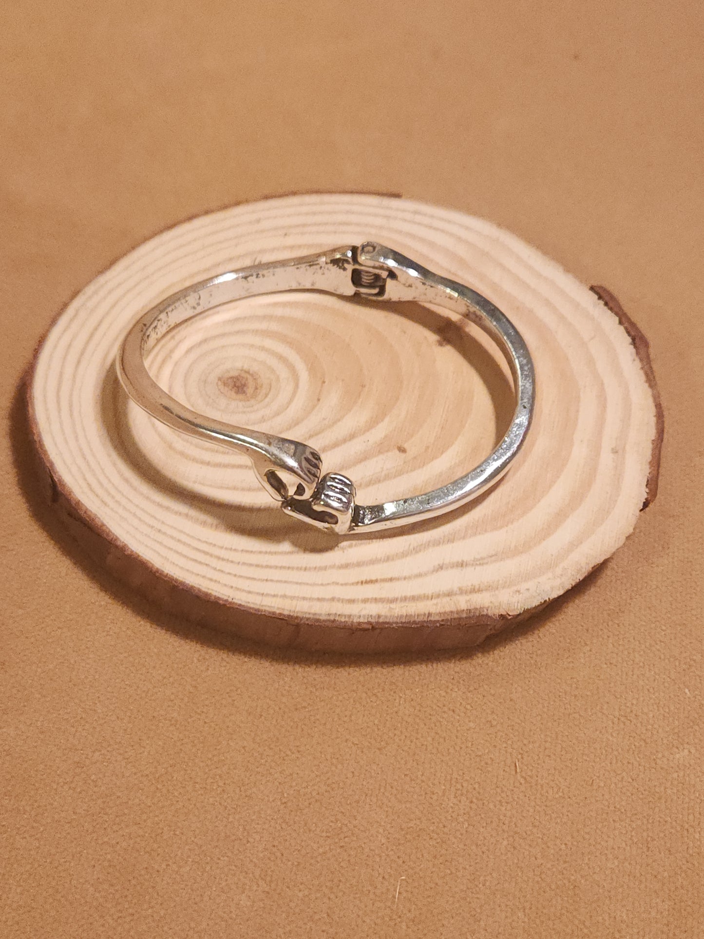 Open Heart Hand Bracelet