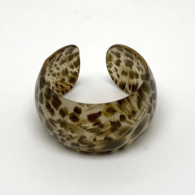 Animal Print Lucite Cuff