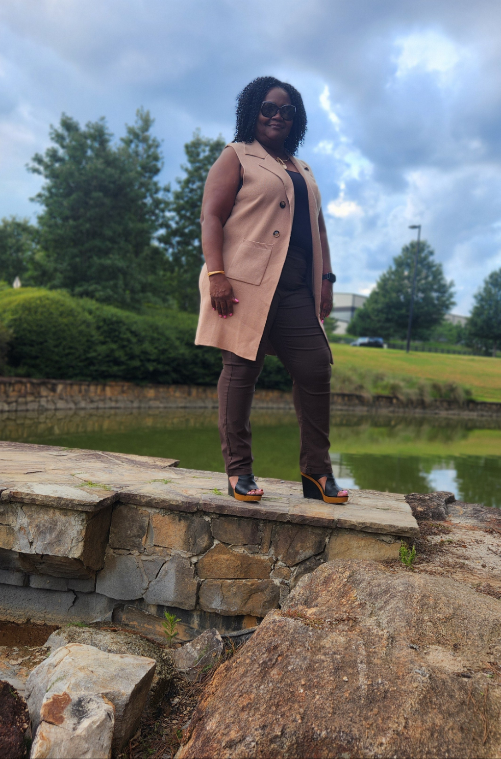 Long Winter Button Vest
