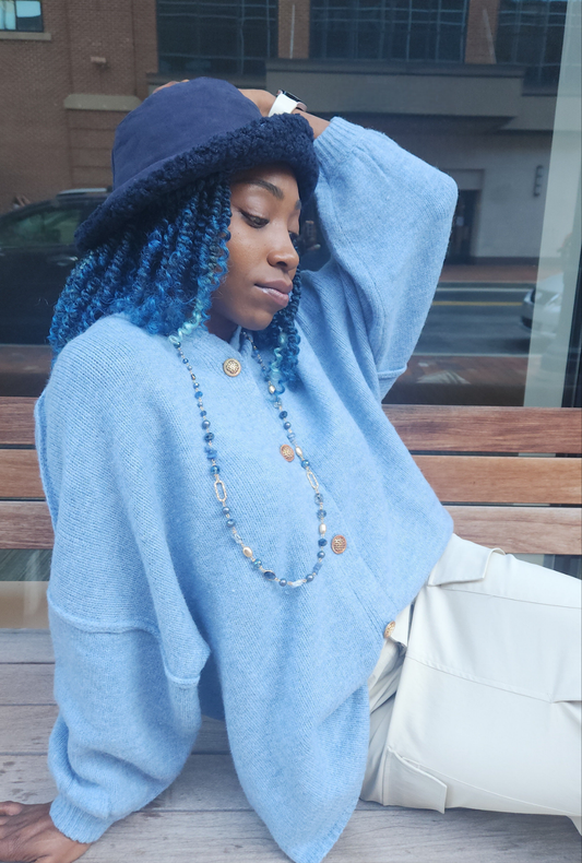 Long Beaded Designer Necklace Set