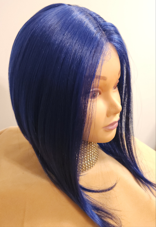 Bold Blue Body Bob Wig