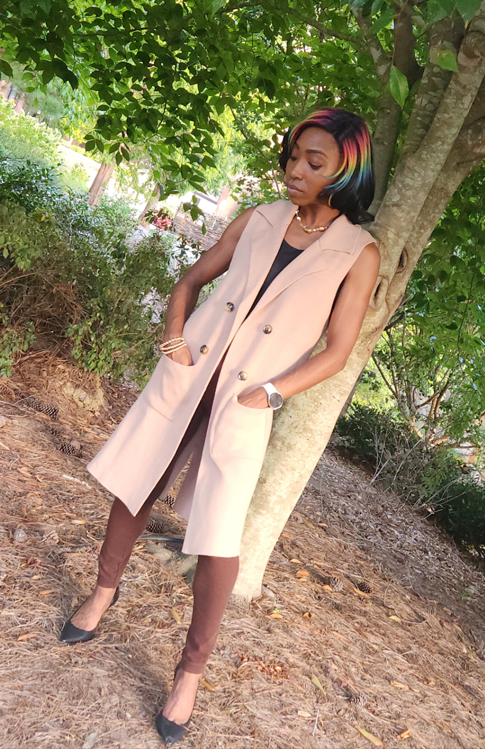 Long Winter Button Vest