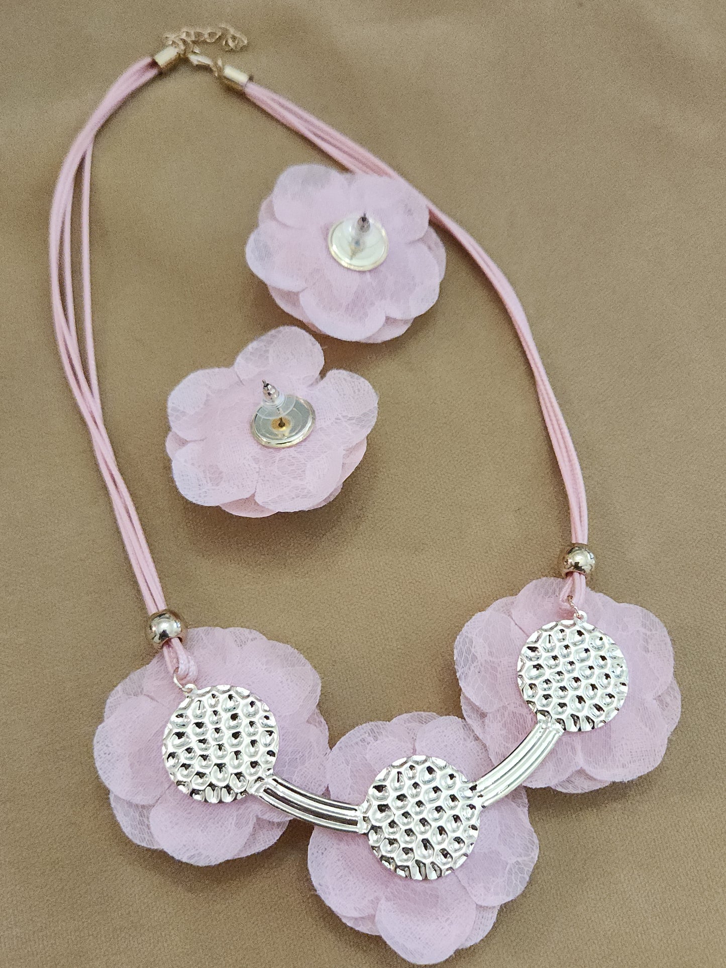 Pink Flower Lace Set
