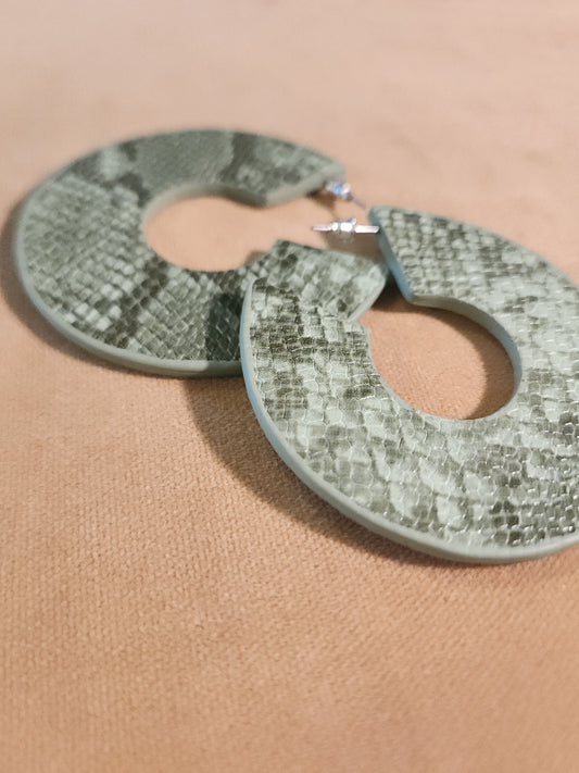 Animal Print Leather Earrings
