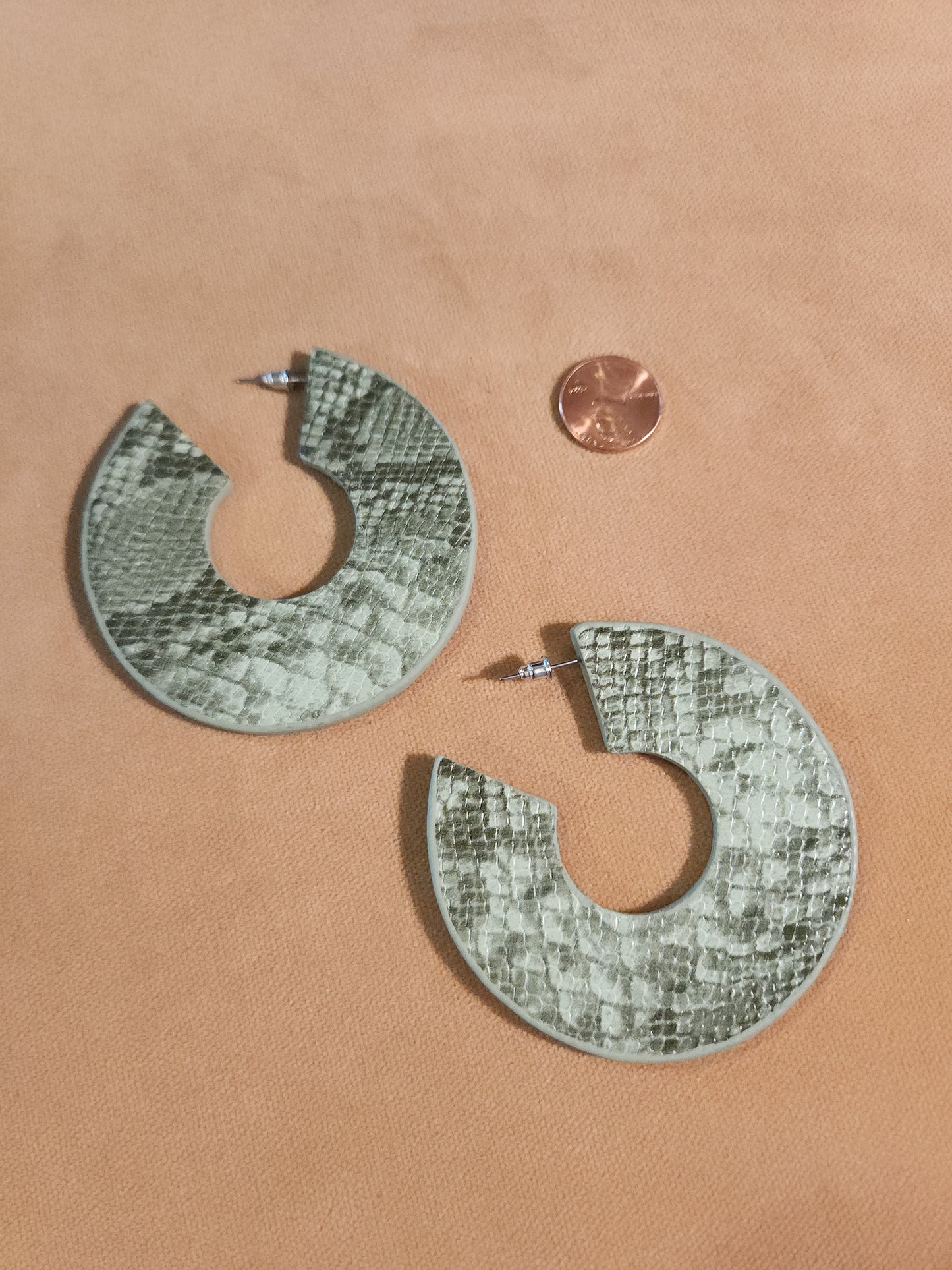 Animal Print Leather Earrings