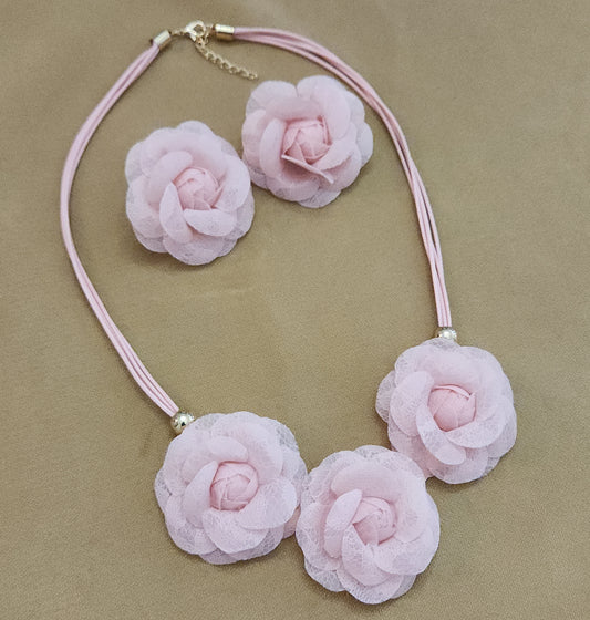 Pink Flower Lace Set