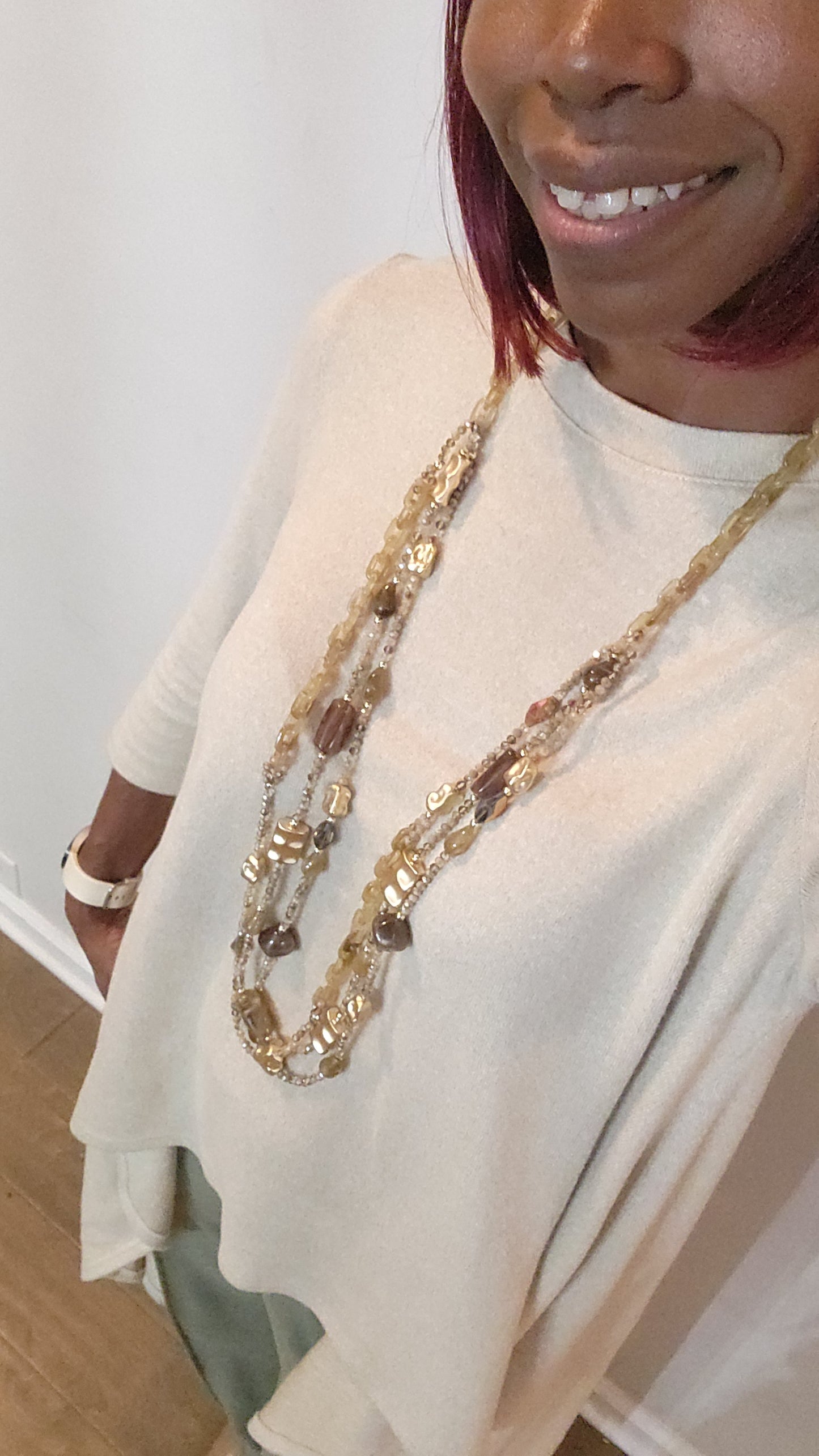Cream High Low Top