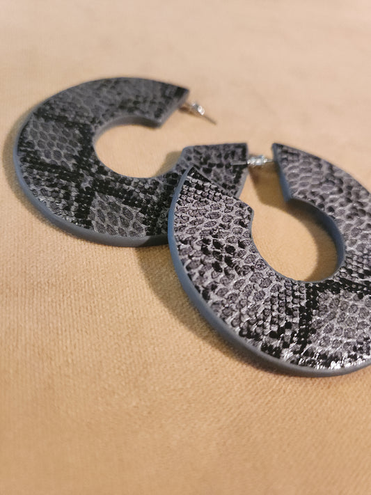 Animal Print Leather Earrings