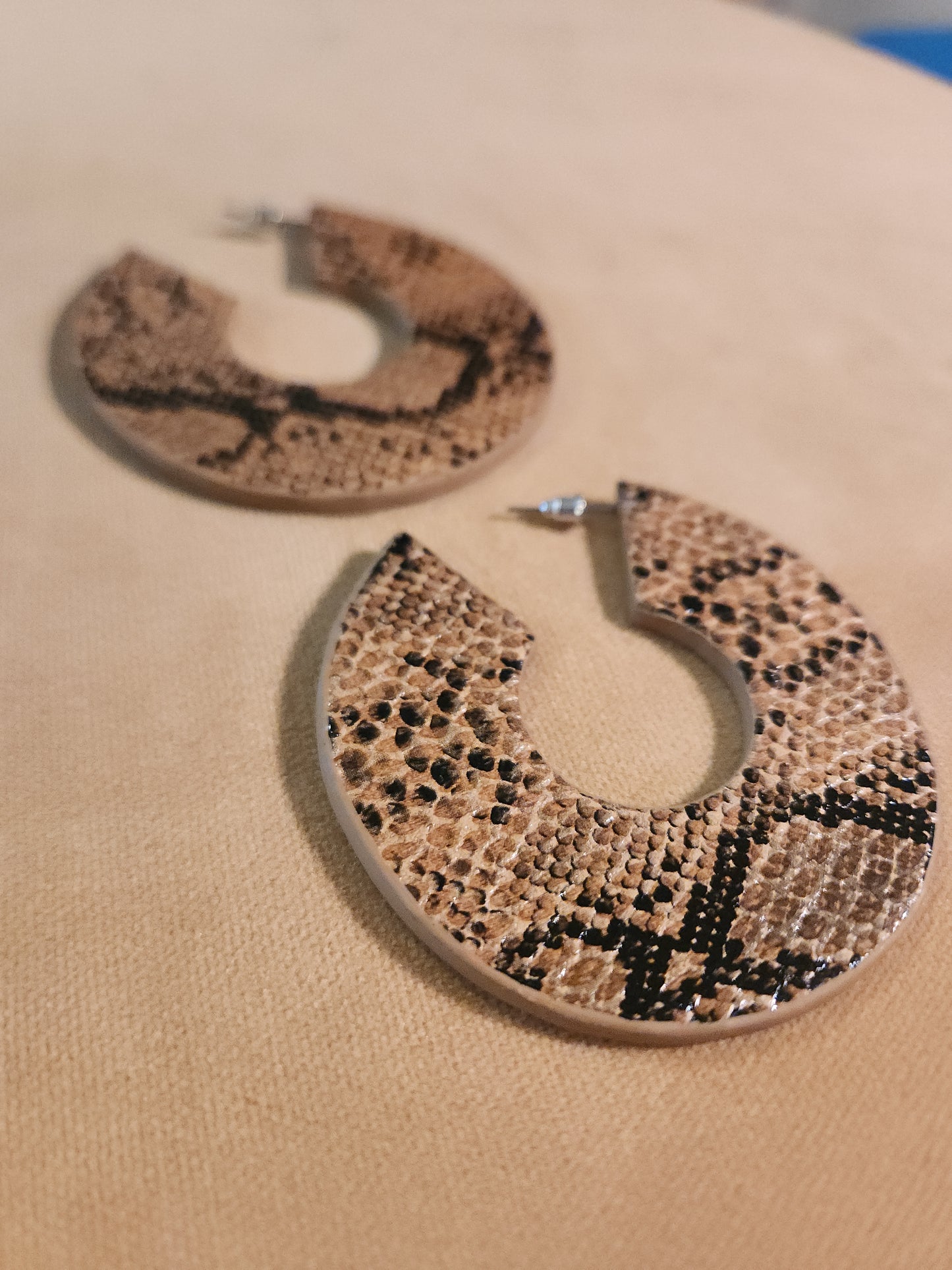 Animal Print Leather Earrings