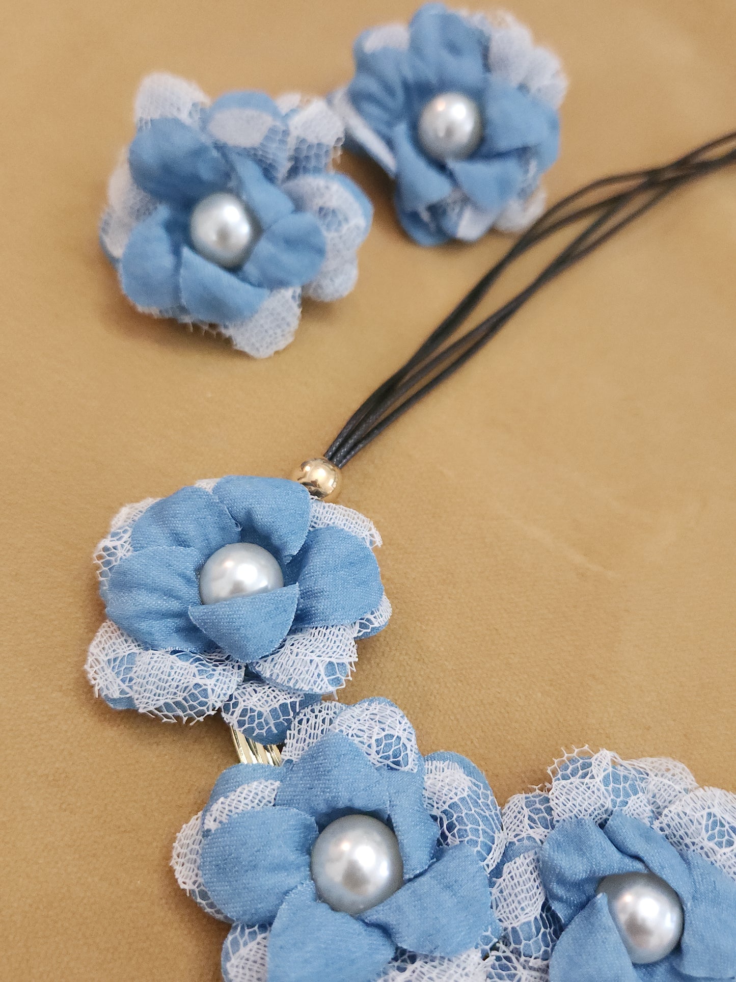 Jean and Lace Flower Set