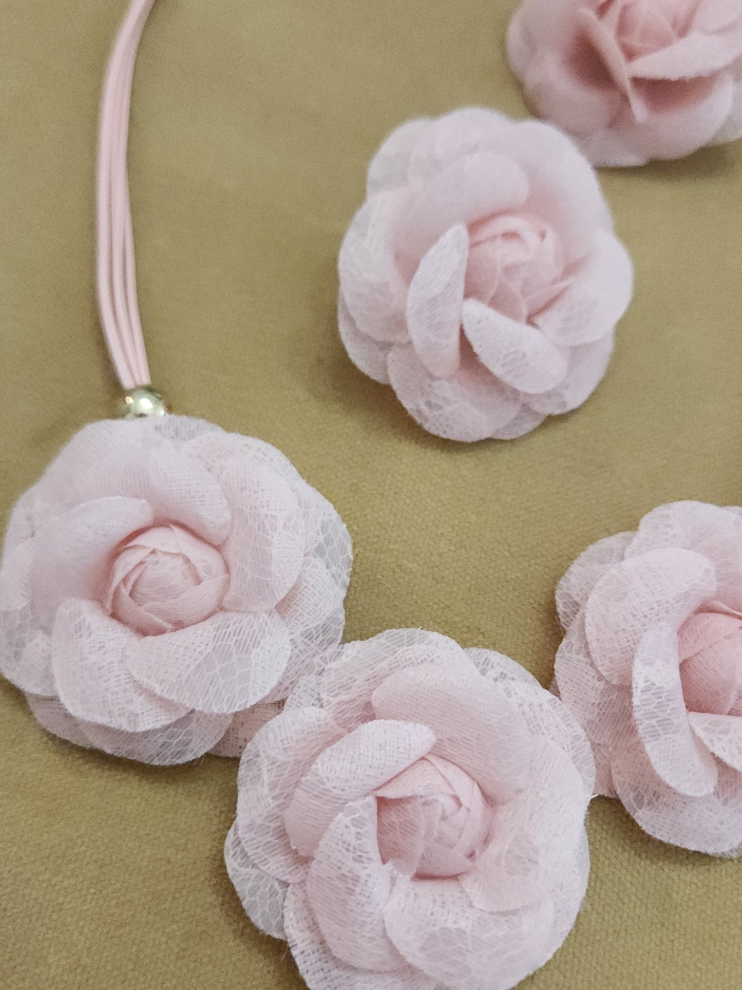 Pink Flower Lace Set